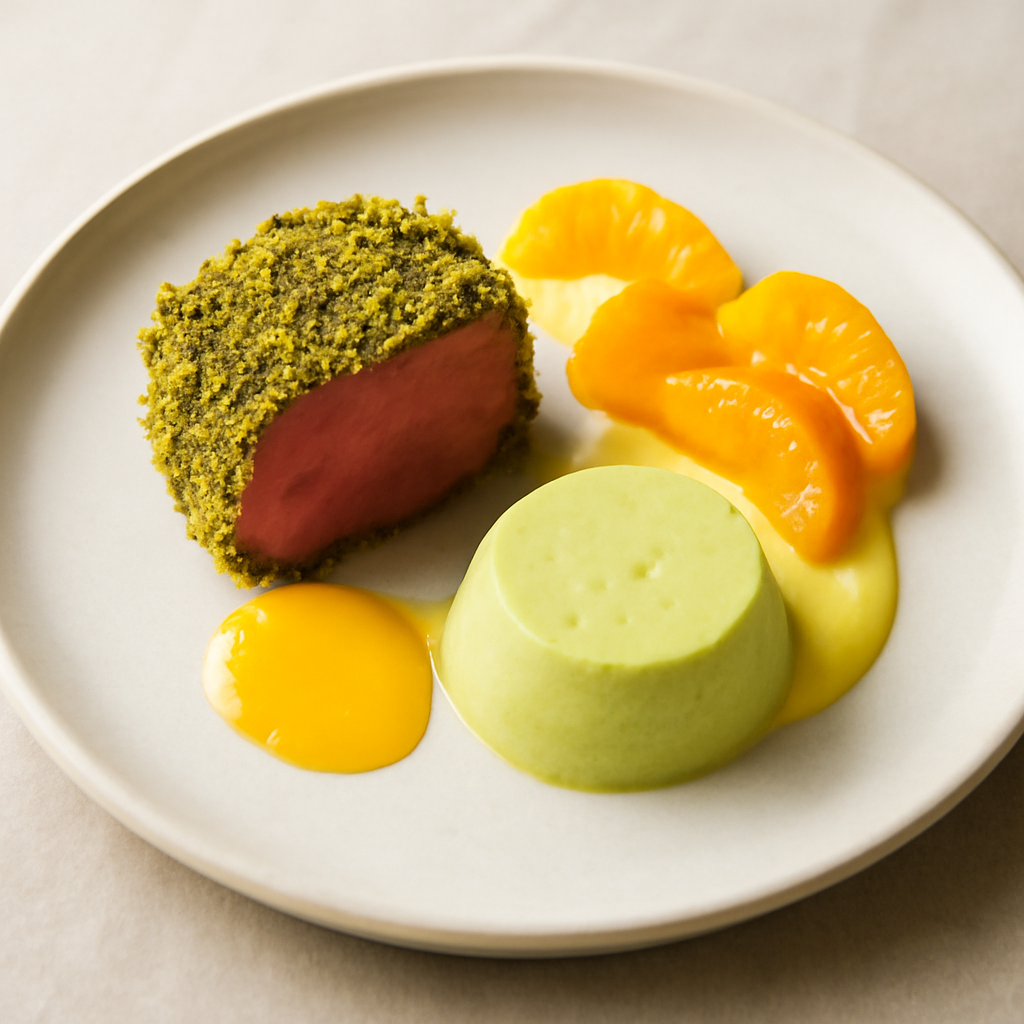 Mignon al pistacchio e mandarino