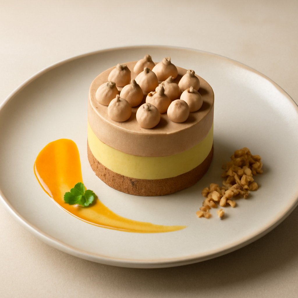 Mignon cheesecake con mousse all’arancia e mousse al caffè