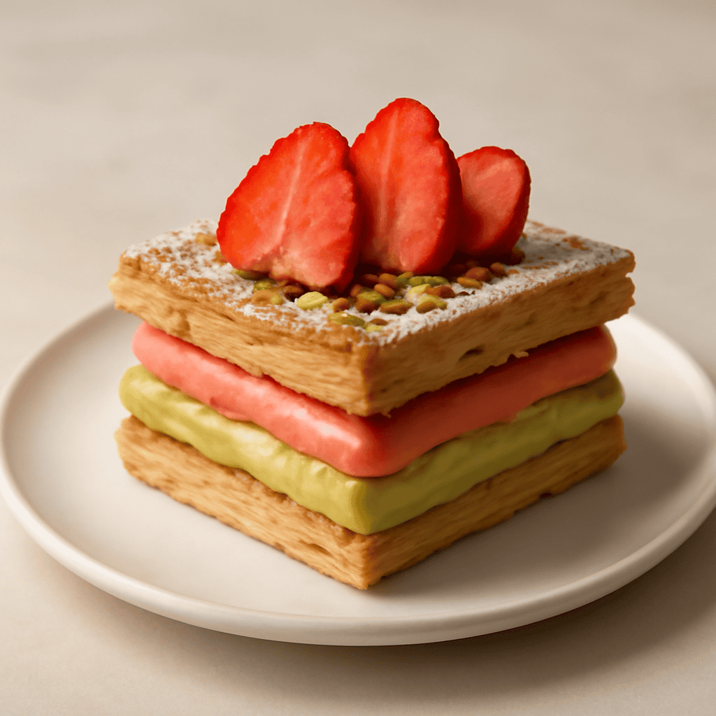 Millefoglie ai tre colori