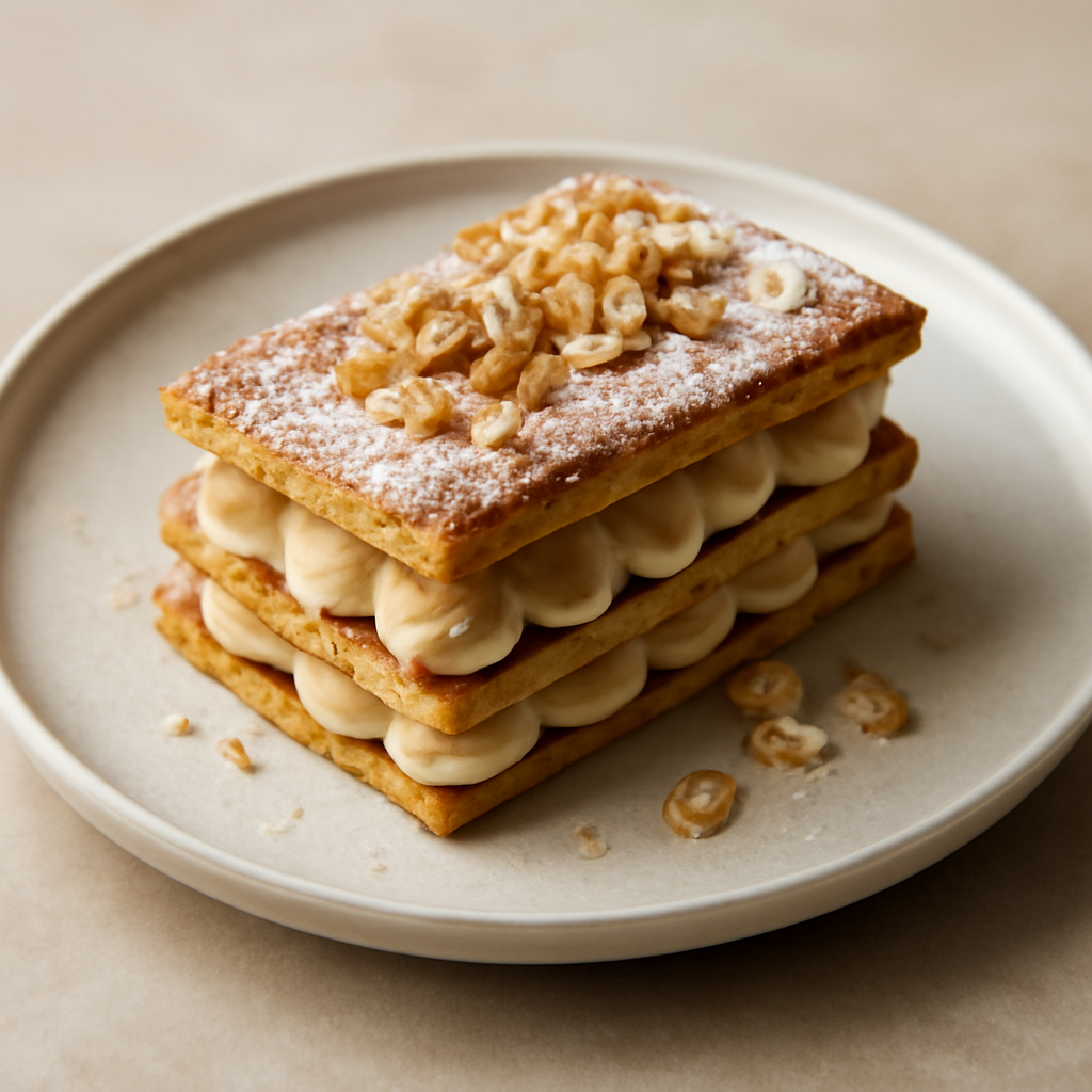 Millefoglie con crema pasticcera alla nocciola