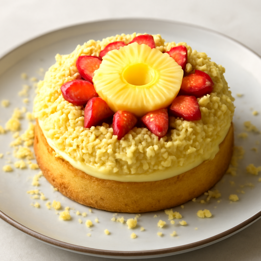 Mimosa con cuore di Ananas e Fragole