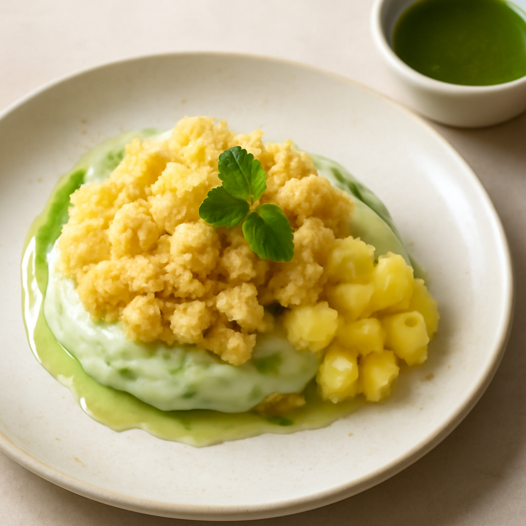 mimosa crema alla menta e ananas