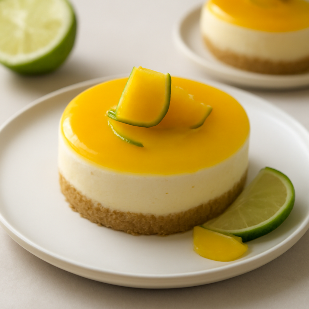 Mini cheesecake al mango e lime