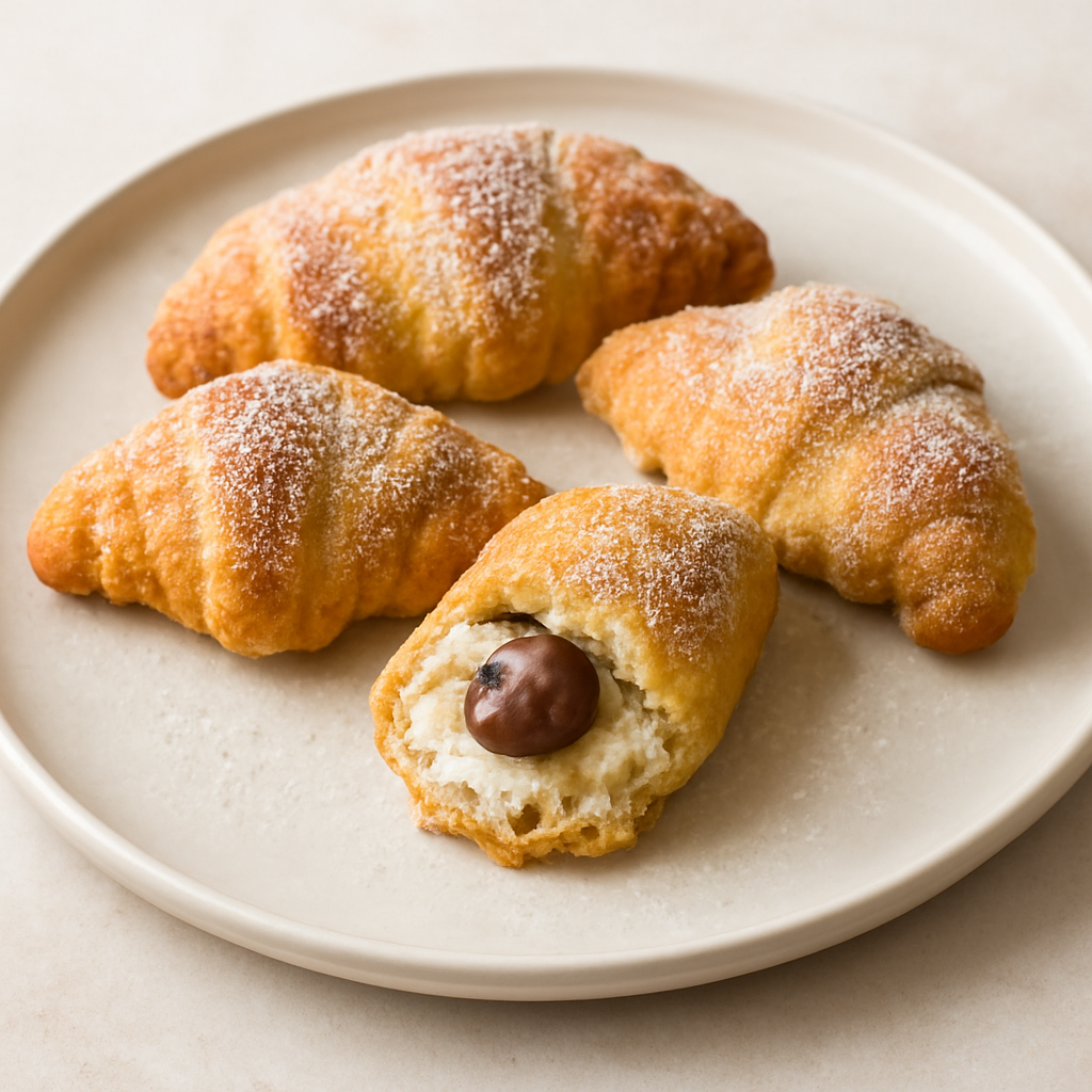 mini croissant al cocco e ricotta