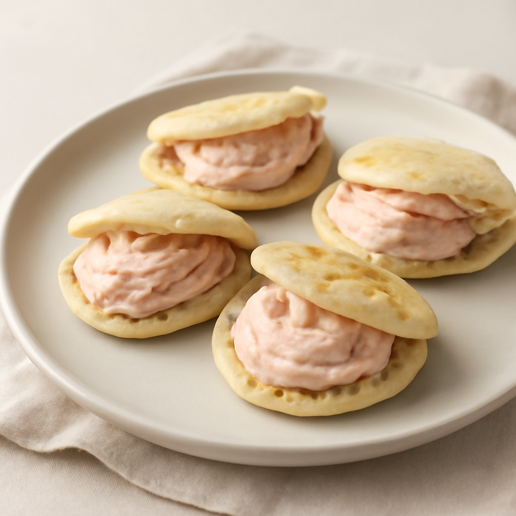 Mini piadine con mousse al prosciutto