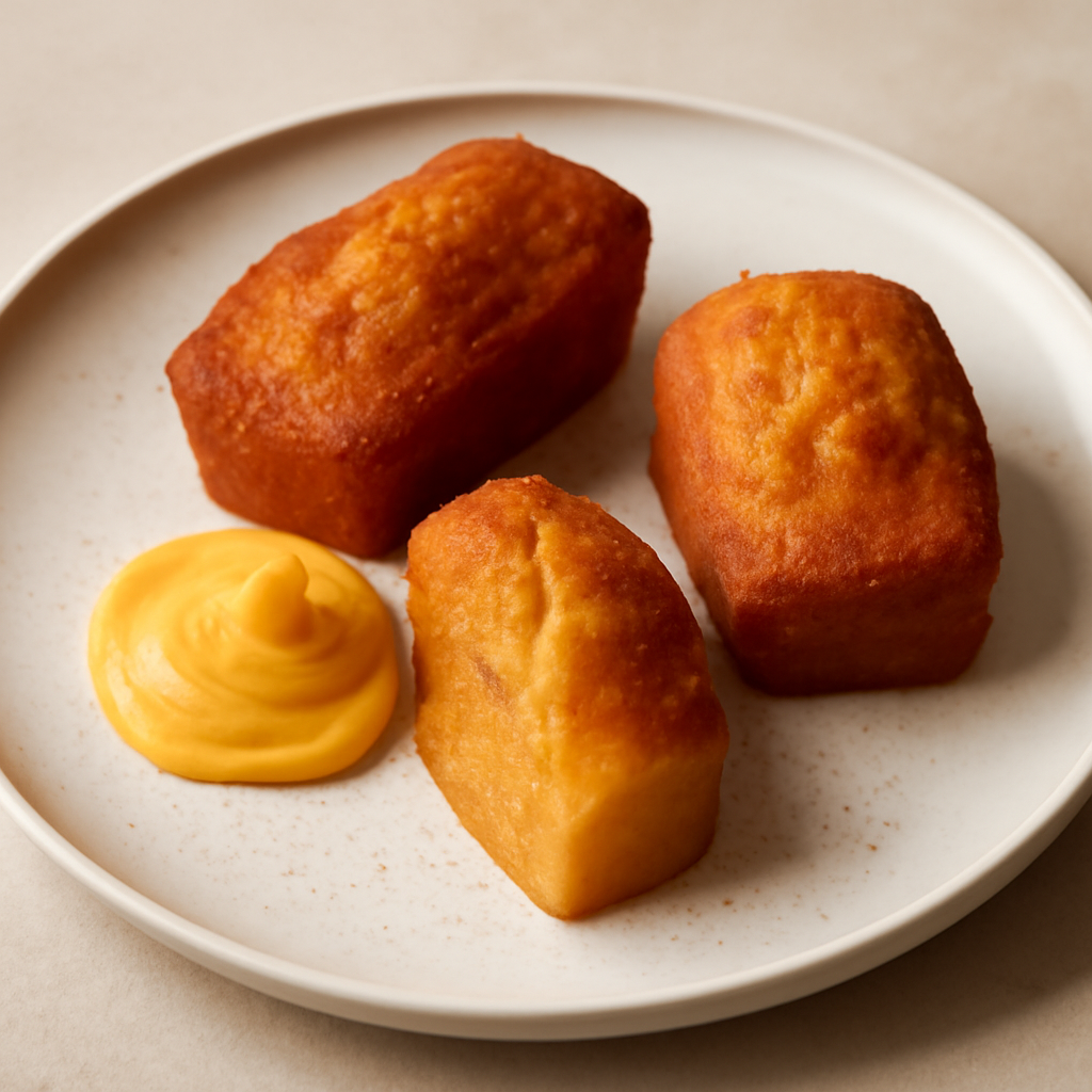 Mini Plum Cake alle spezie e crema al mango e zenzero