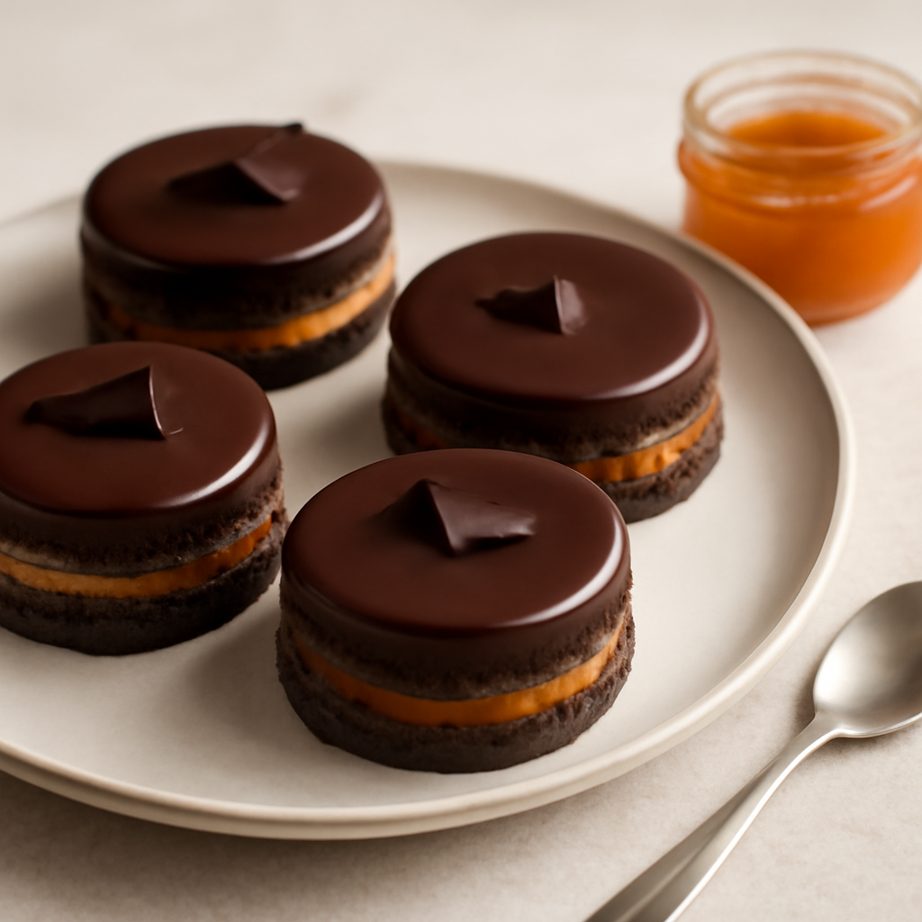 Mini sacher con confettura di albicocche
