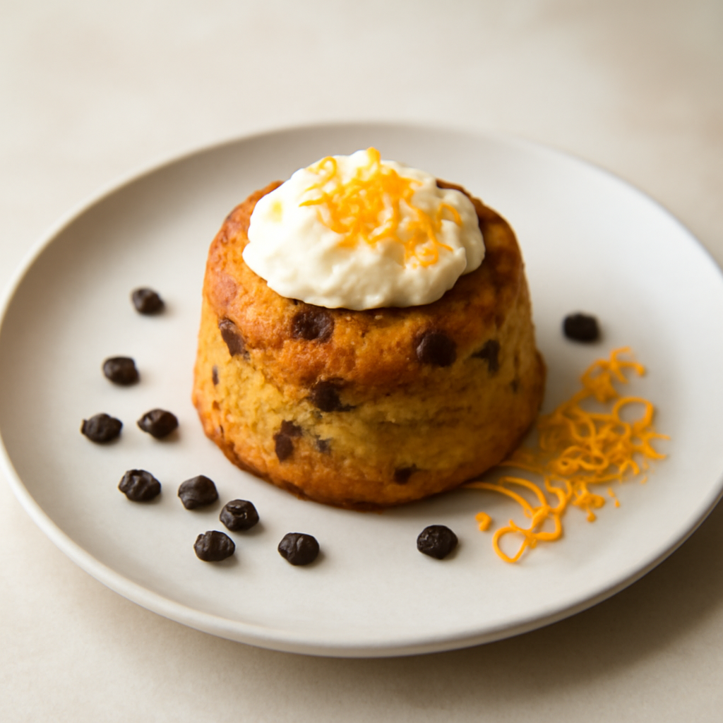monoporzione di ricotta, cioccolato e arancio