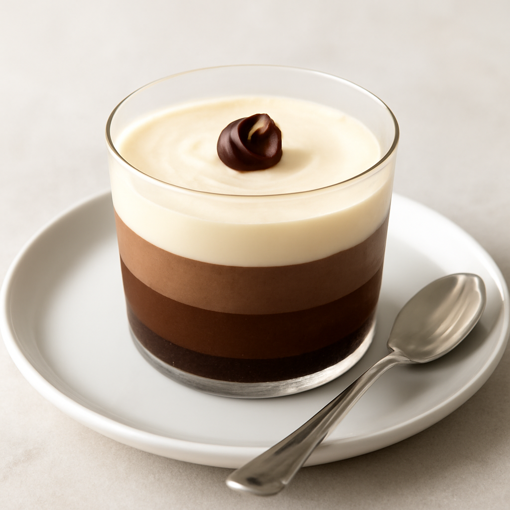 Mousse ai tre cioccolati
