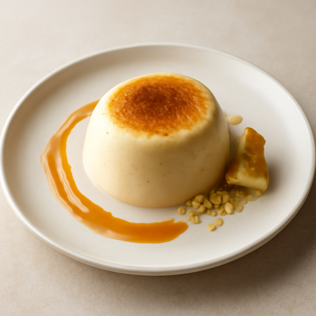 Mousse al cioccolato bianco caramellato