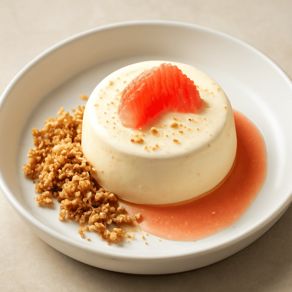 mousse al cioccolato bianco e pompelmo rosa