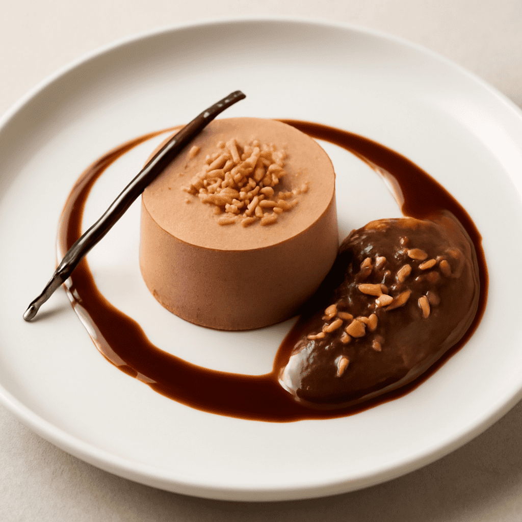 Mousse di caffé e coulis di marroni