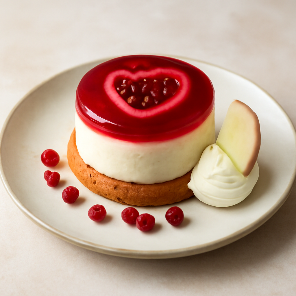 Mousse di mela con cuore di melograno