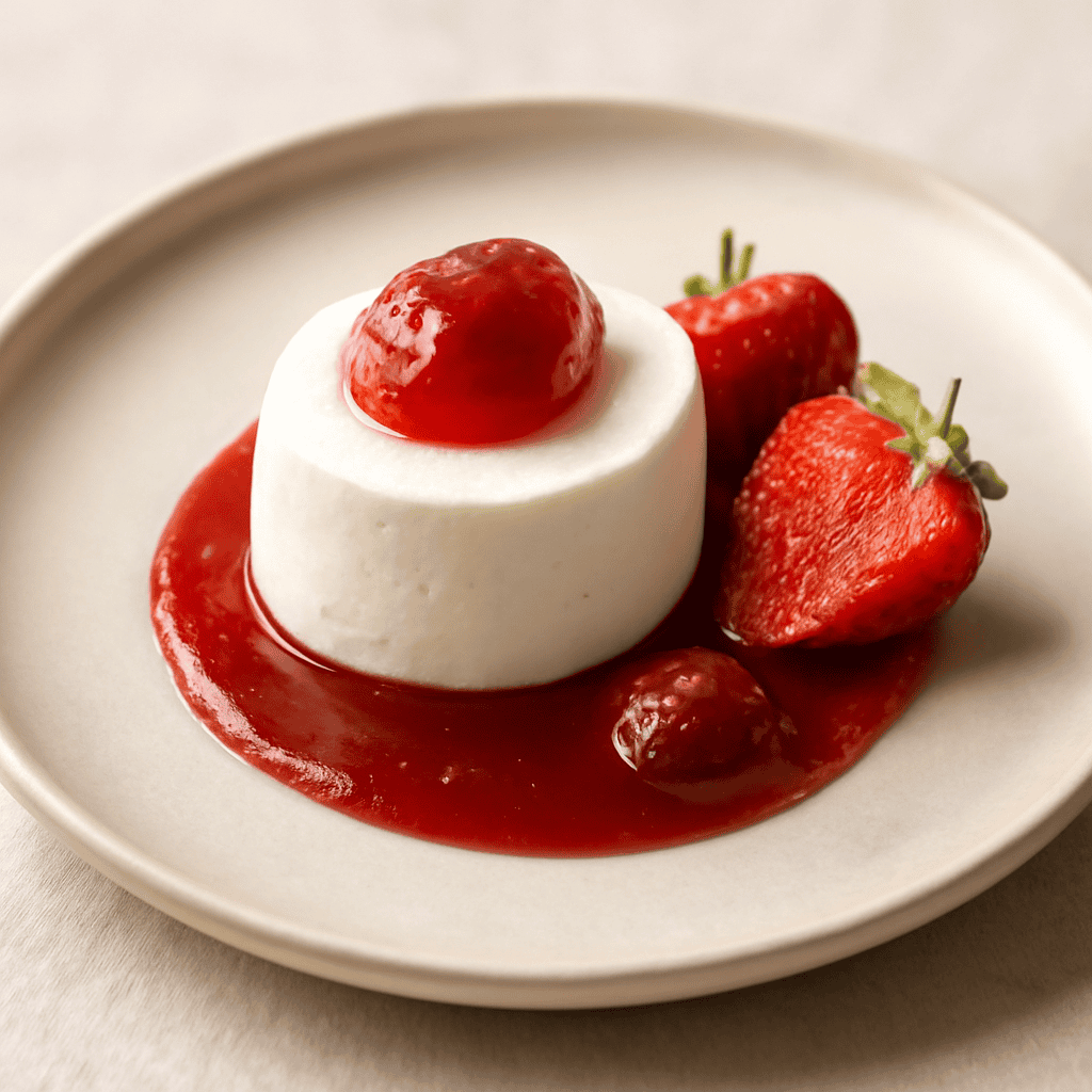 Mousse yogurt e gelé di fragole