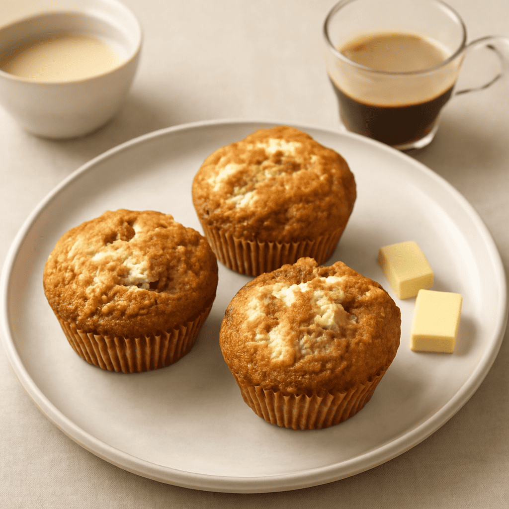 Muffin al caffè e cioccolato bianco