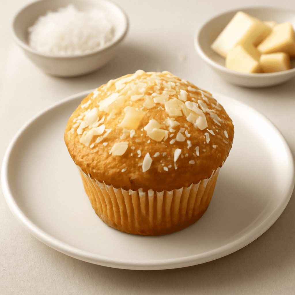 muffin al cocco e cioccolato bianco