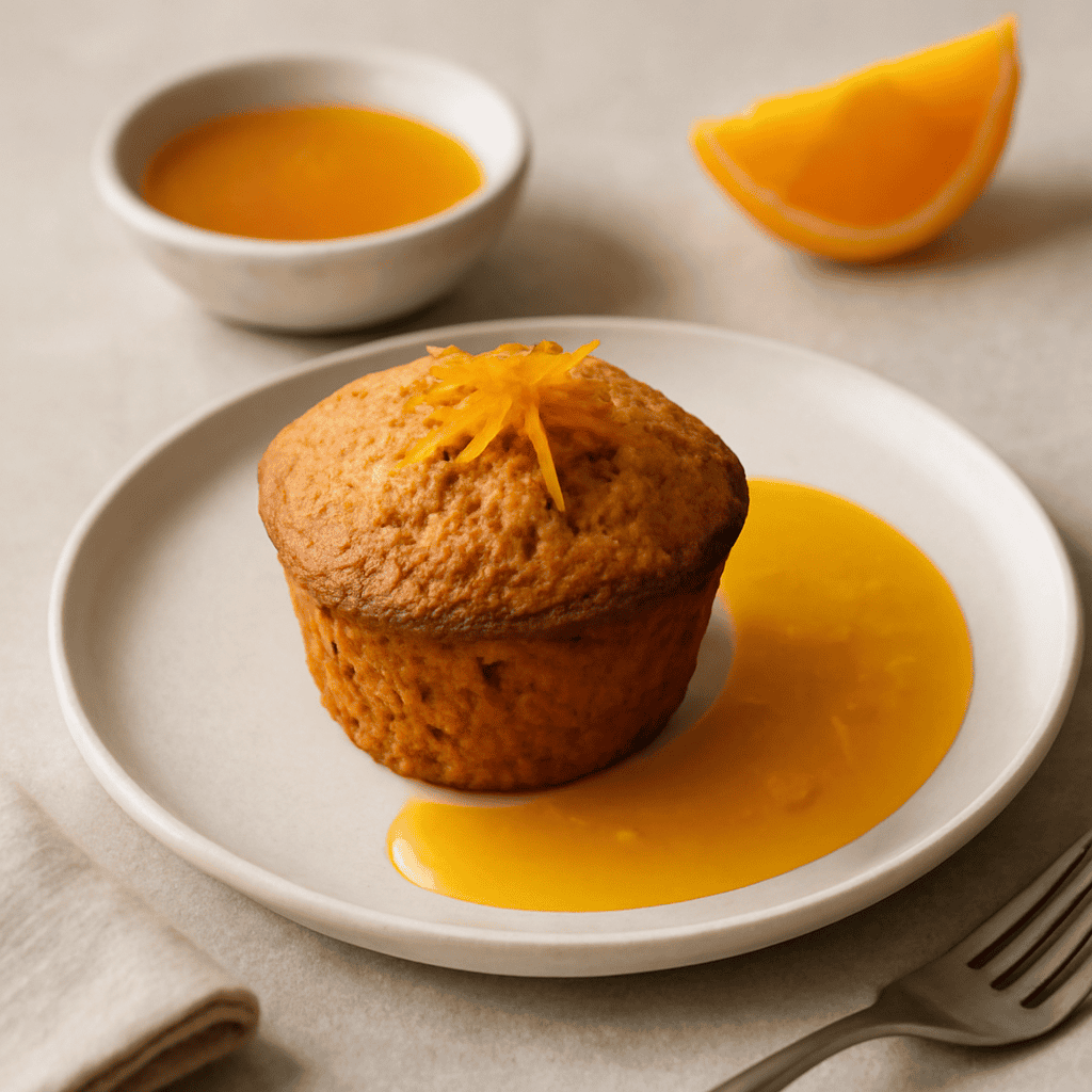 Muffin alle carote con salsa all’arancia