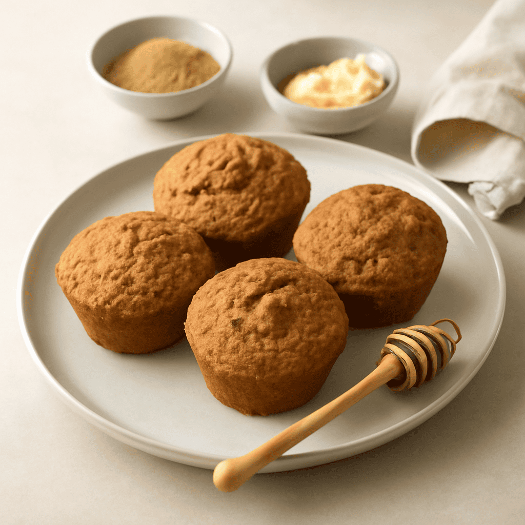 MUFFIN INTEGRALI AL MIELE
