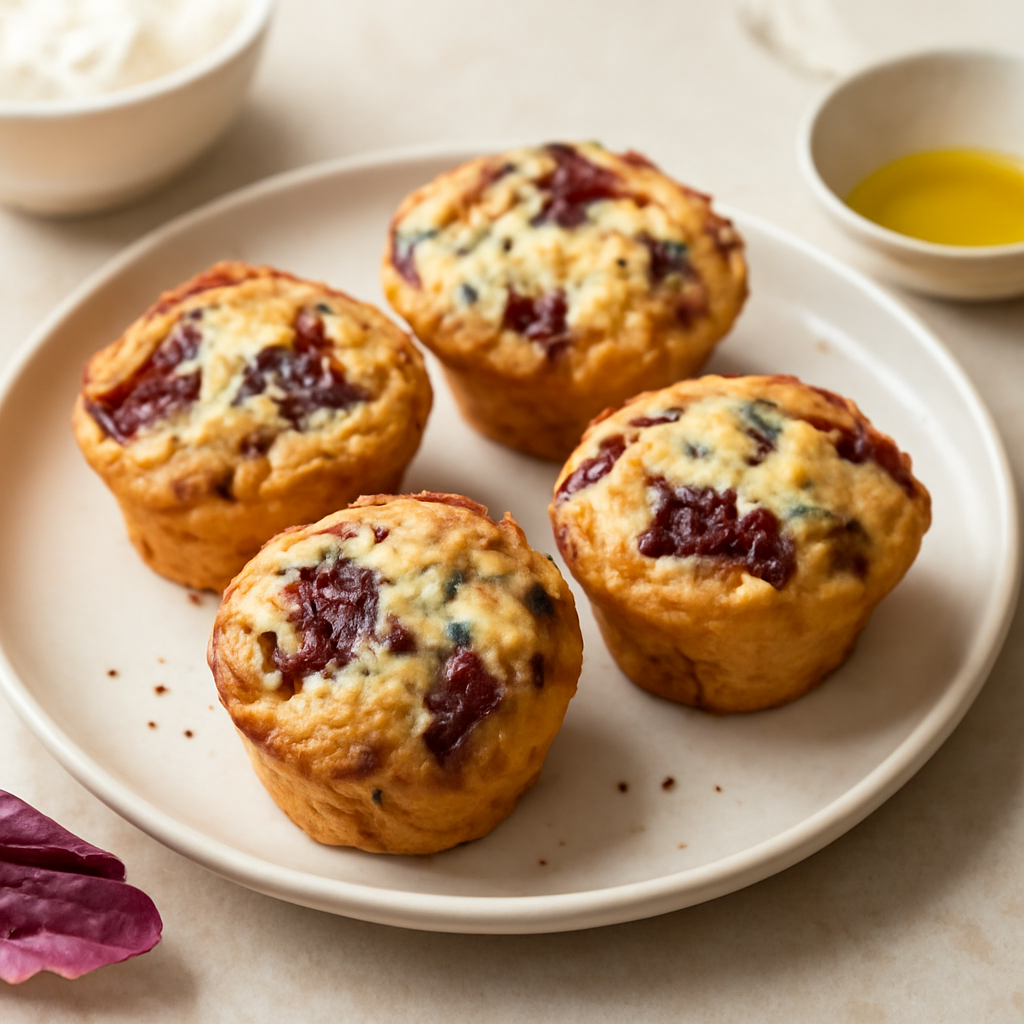 Muffin salati radicchio e gorgonzola