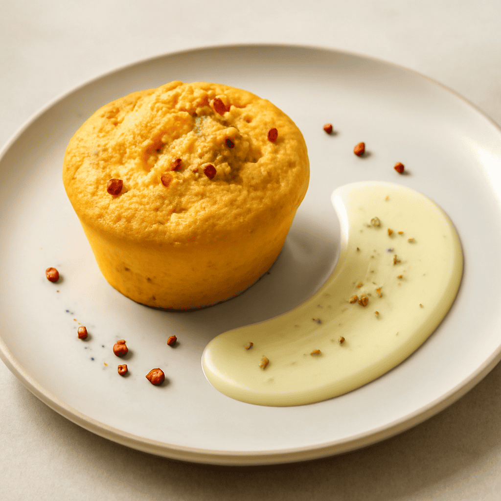 Muffin zafferano e pepe rosa