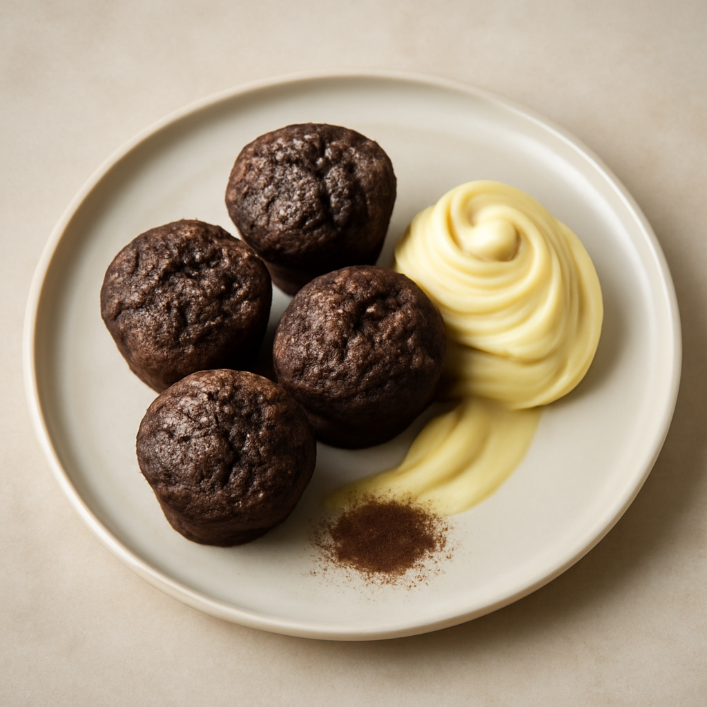 Muffins alla liquirizia con crema allo zenzero