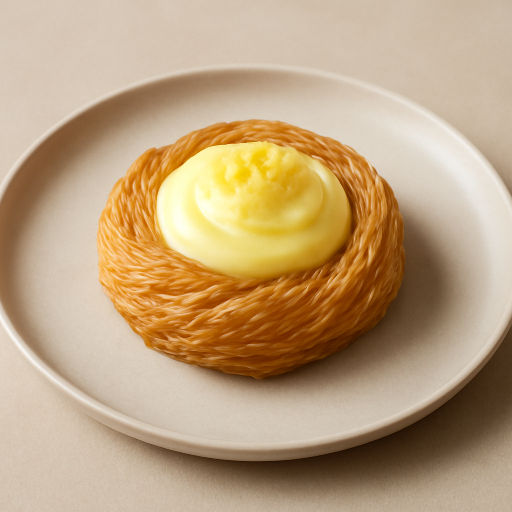 NIDO DI CANARINO CON CREMA AL LIMONE