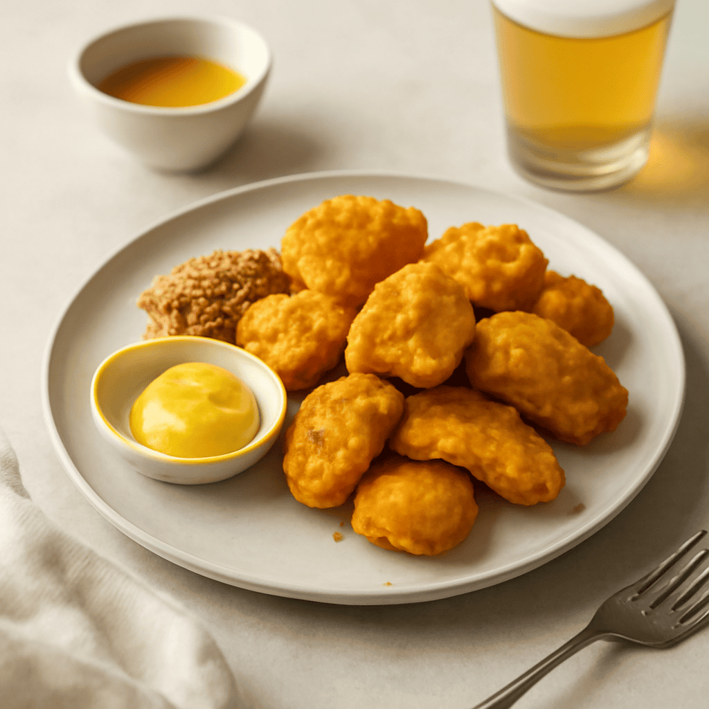 nugget di pollo con pastella allo zafferano e birra