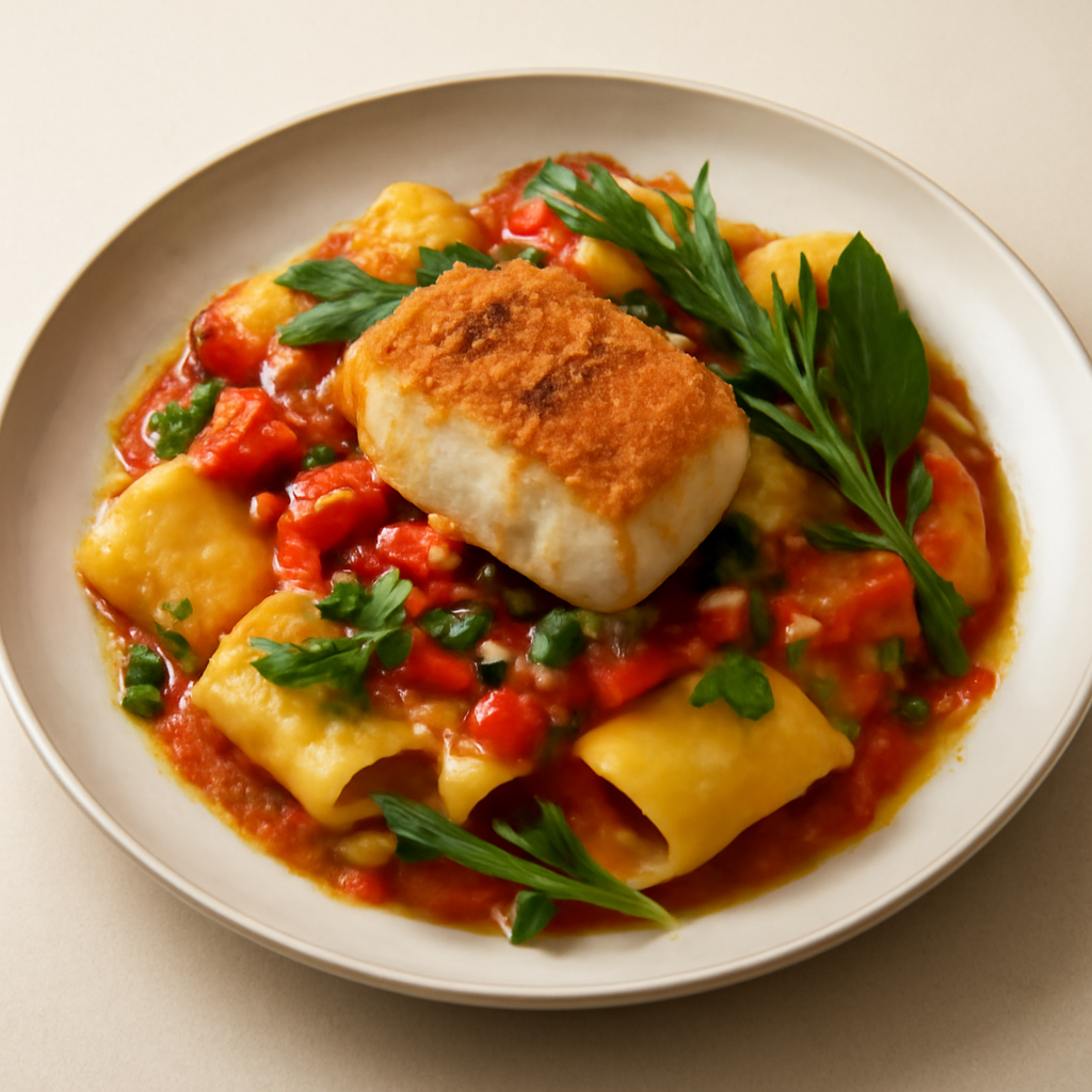 PACCHERI COL SUGO DI PESCATRICE ALLA LIGURE