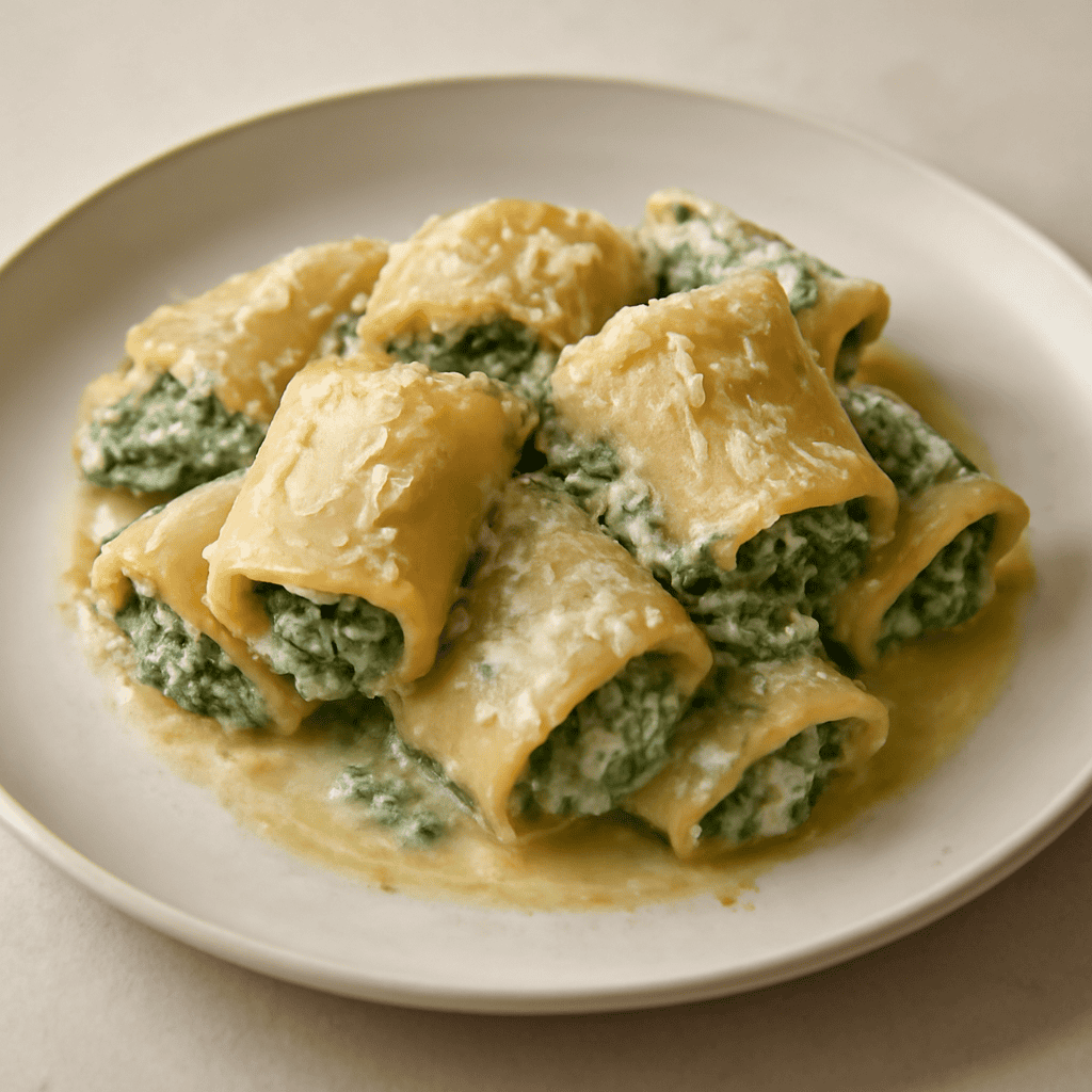 Paccheri ricotta e spinaci
