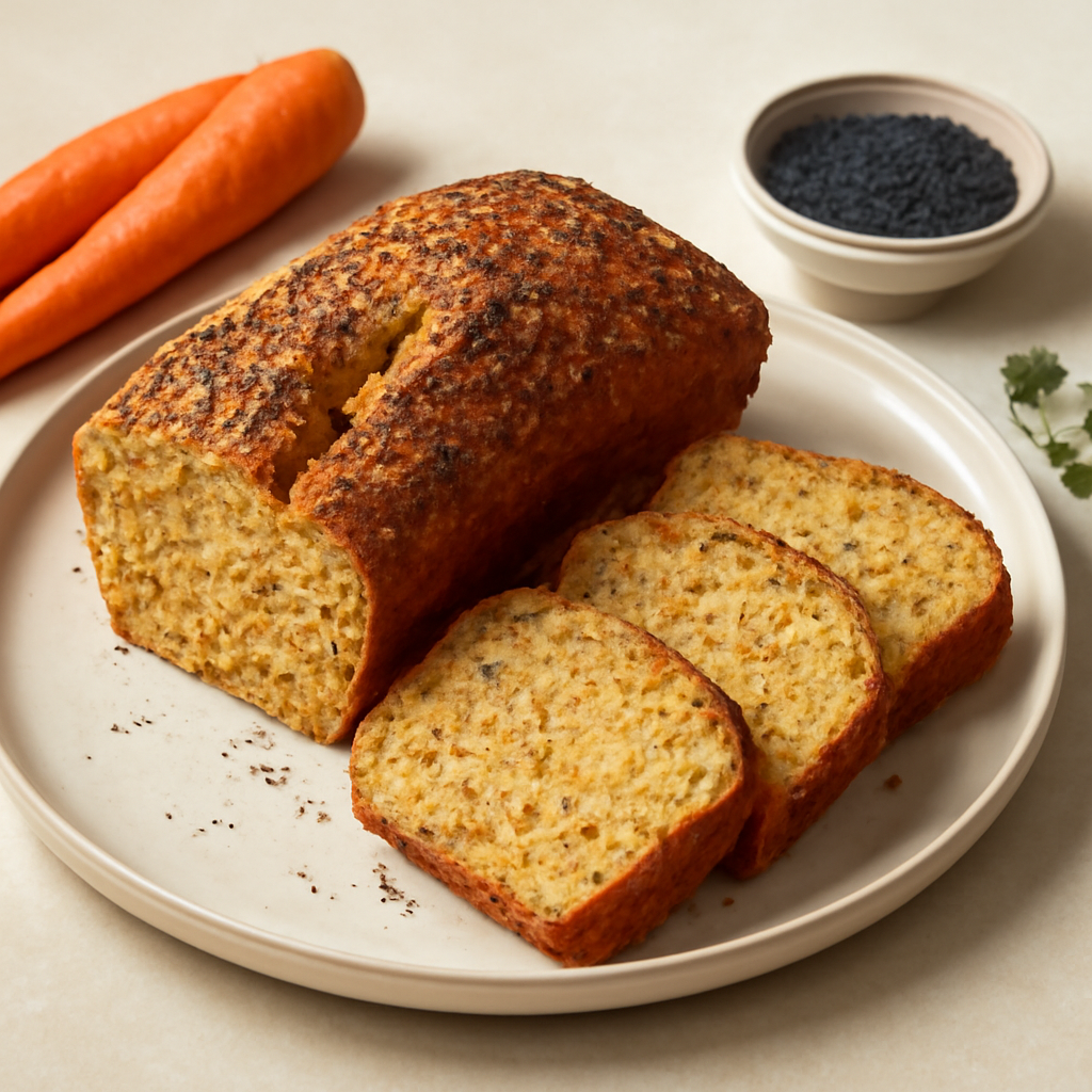 Pane alle carote con semi di papavero
