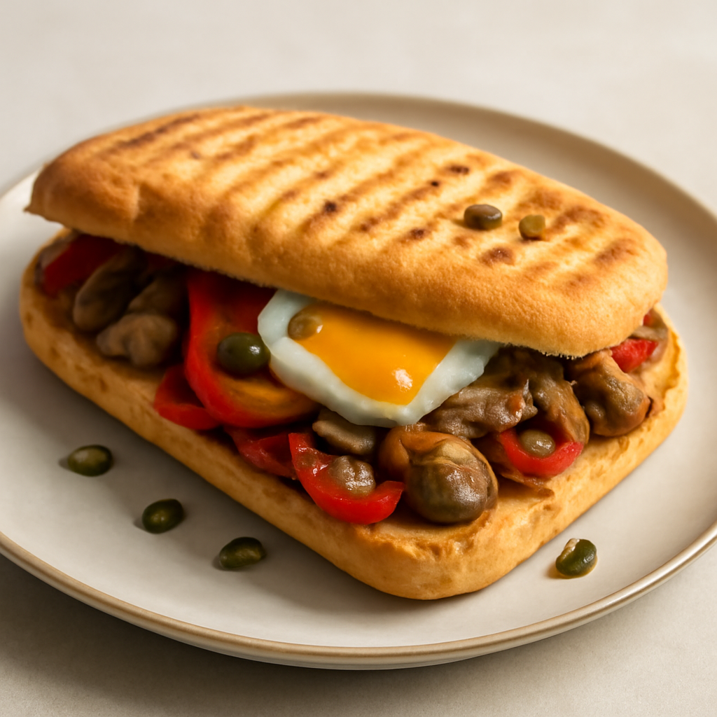 PANINI AI PEPERONI CON SALSICCIA E CHAMPIGNON