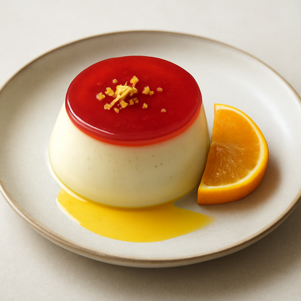 Panna cotta al limoncello con gelatina di frutta