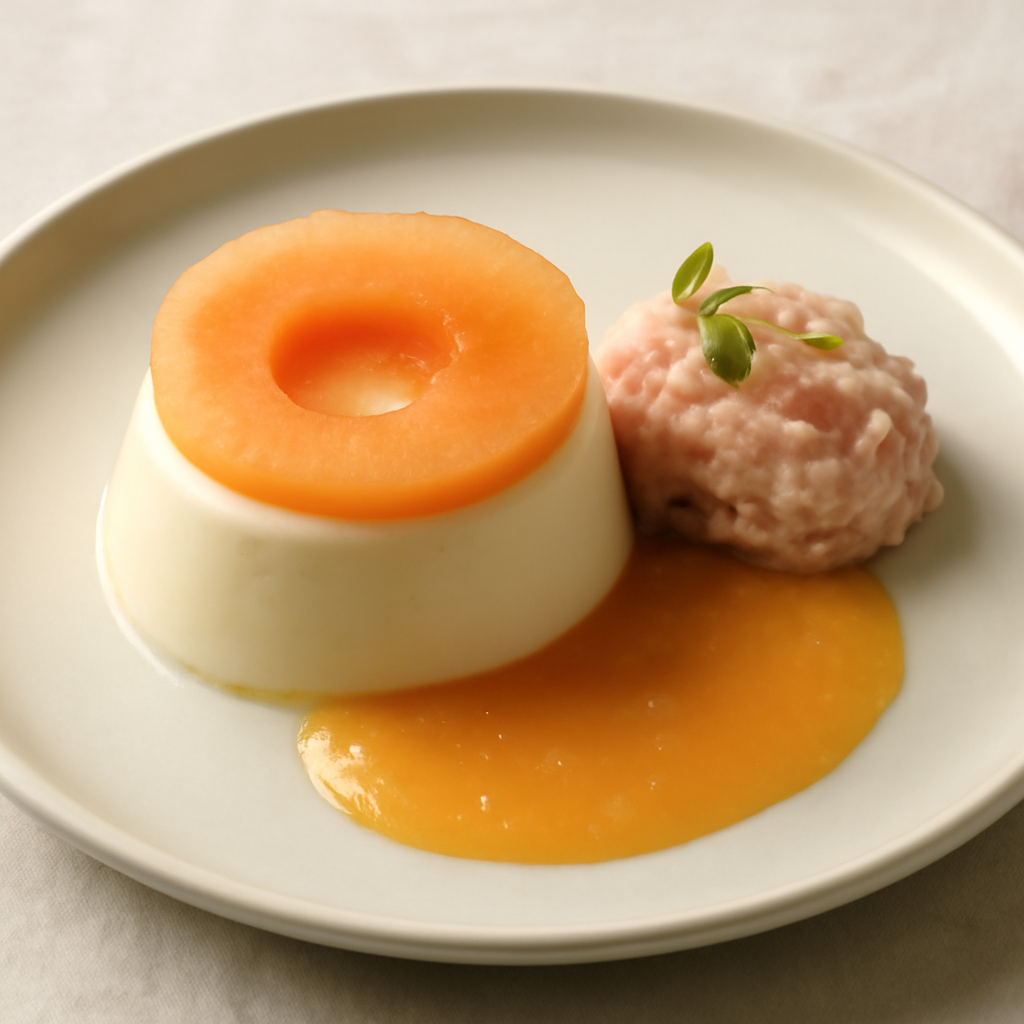 Panna cotta al melone con sorpresa