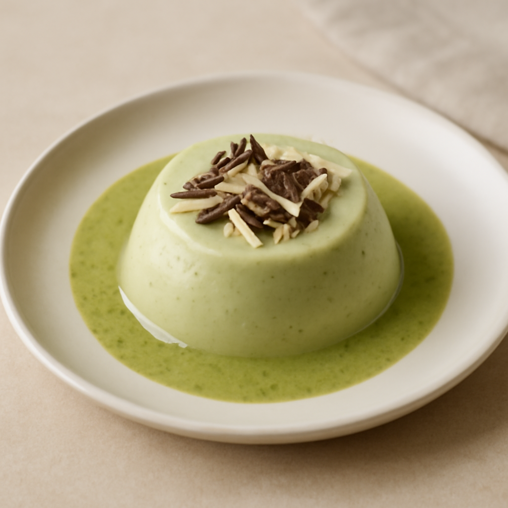 Panna cotta al the verde