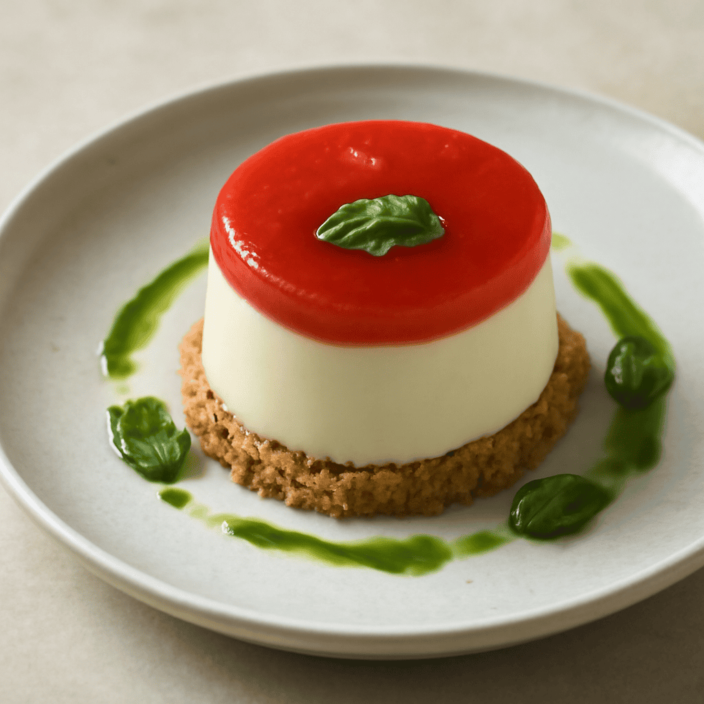 Panna cotta al tonno con base friabile