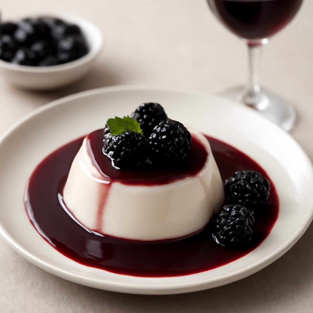 panna cotta al vino rosso