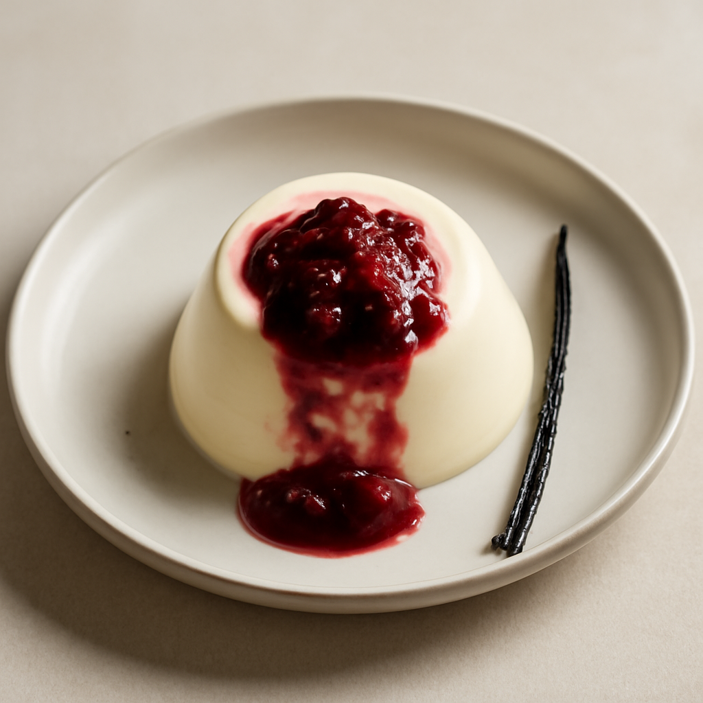 panna cotta di soia e vaniglia