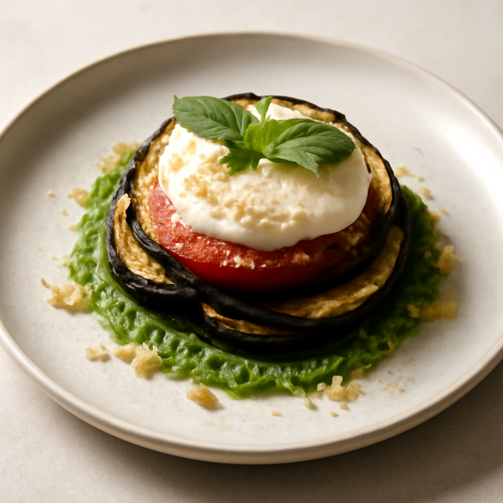 Parmigiana di melanzane scomposta