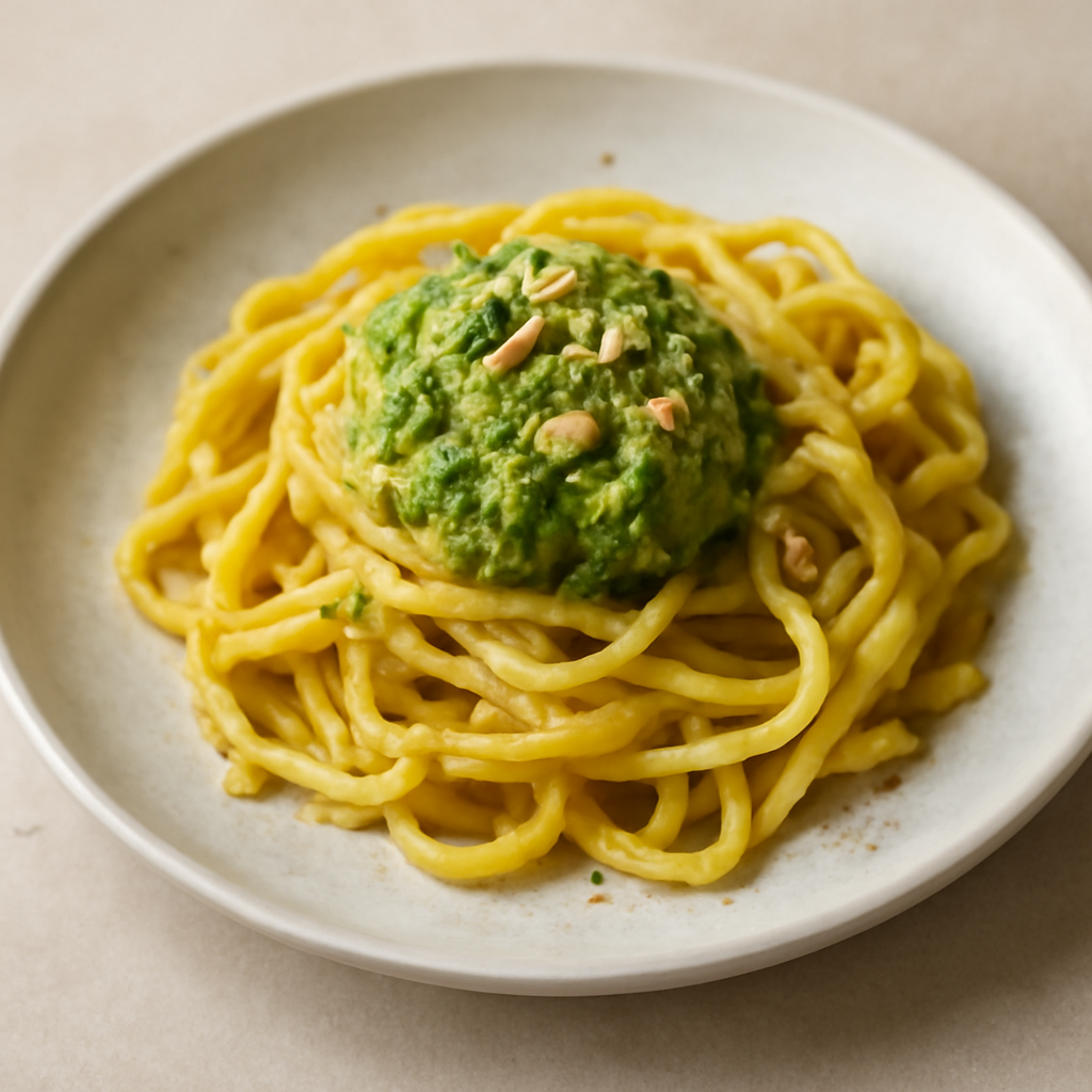 Pasta fresca al l’uovo con pesto di zucchine
