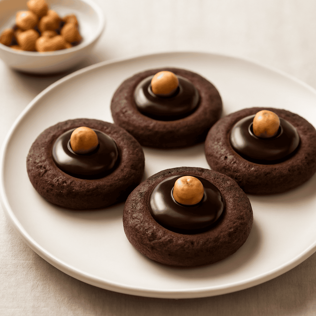 Pasticcini al cacao e ganache di cioccolato fondente