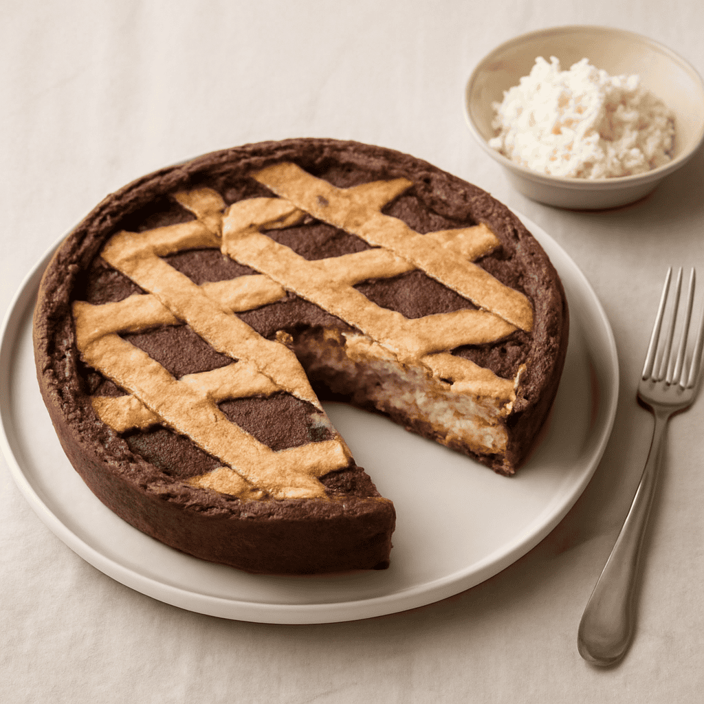 pastiera al cacao e farro