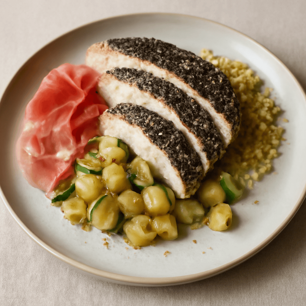 petto di pollo al semi di papavero