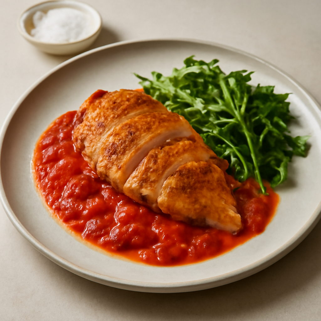 Petto di pollo alla paprika con salsa ai peperoni