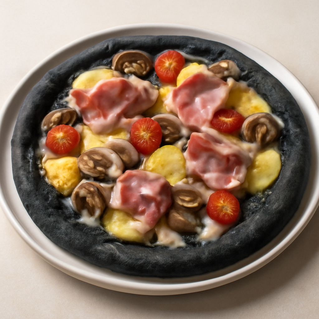 Pizza al Carbone Vegetale