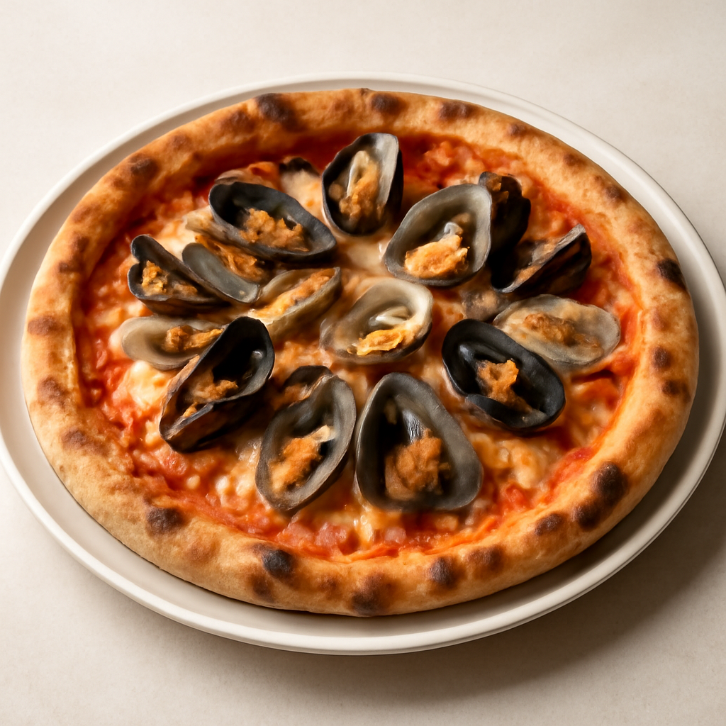 Pizza con i frutti di mare