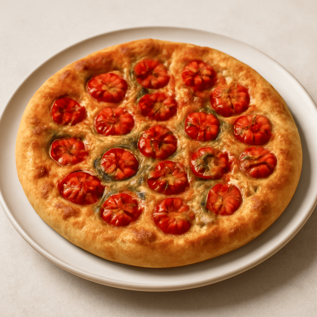 Pizza focaccia ai pomodorini