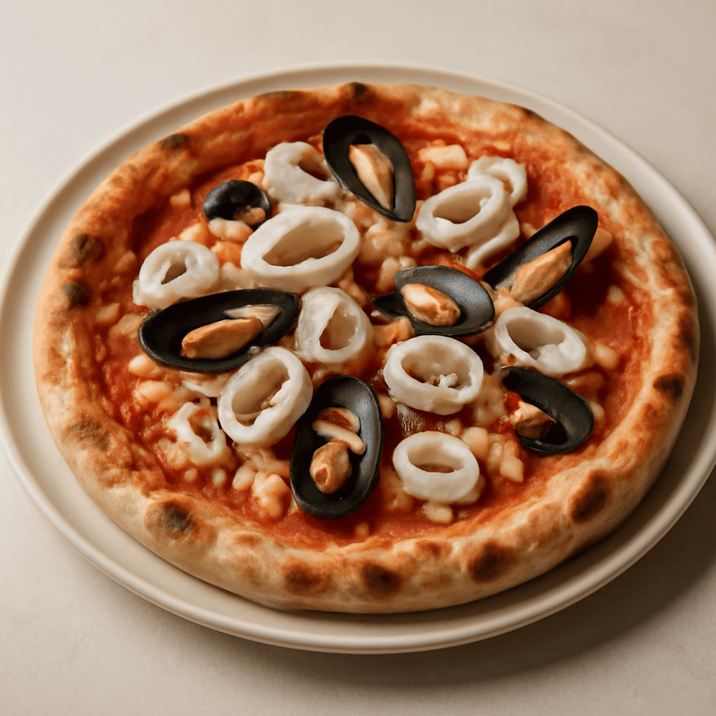 Pizza marinara alle seppie e cozze