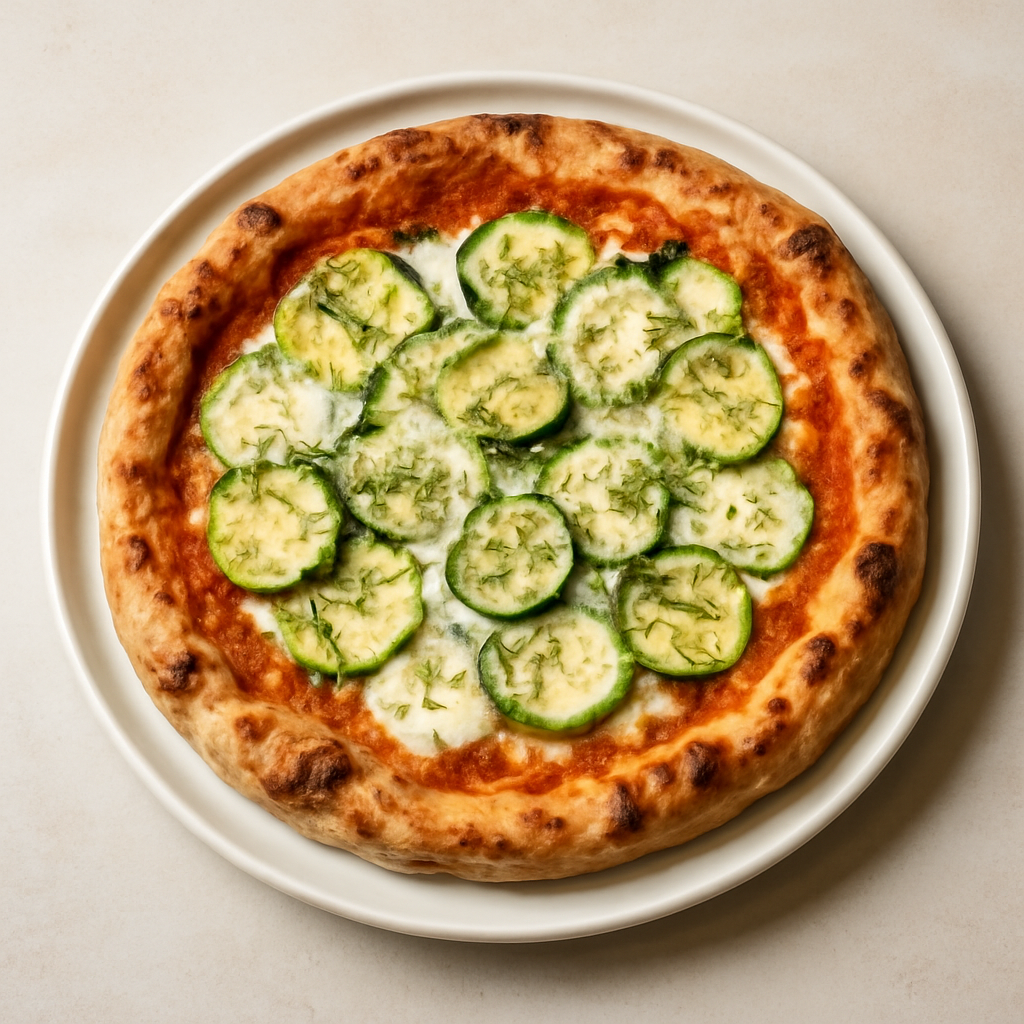 pizza mozzarella zucchine prezzemolo grana