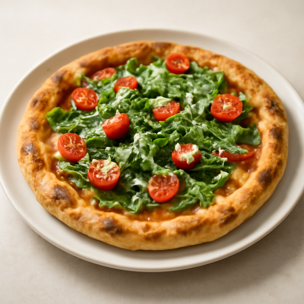 Pizza parmigiano rucola pomodorini