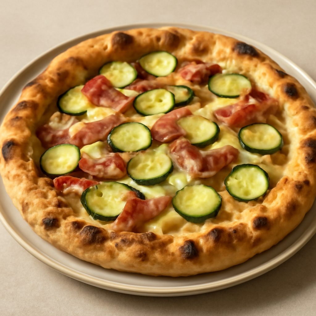 Pizza speck e zucchine